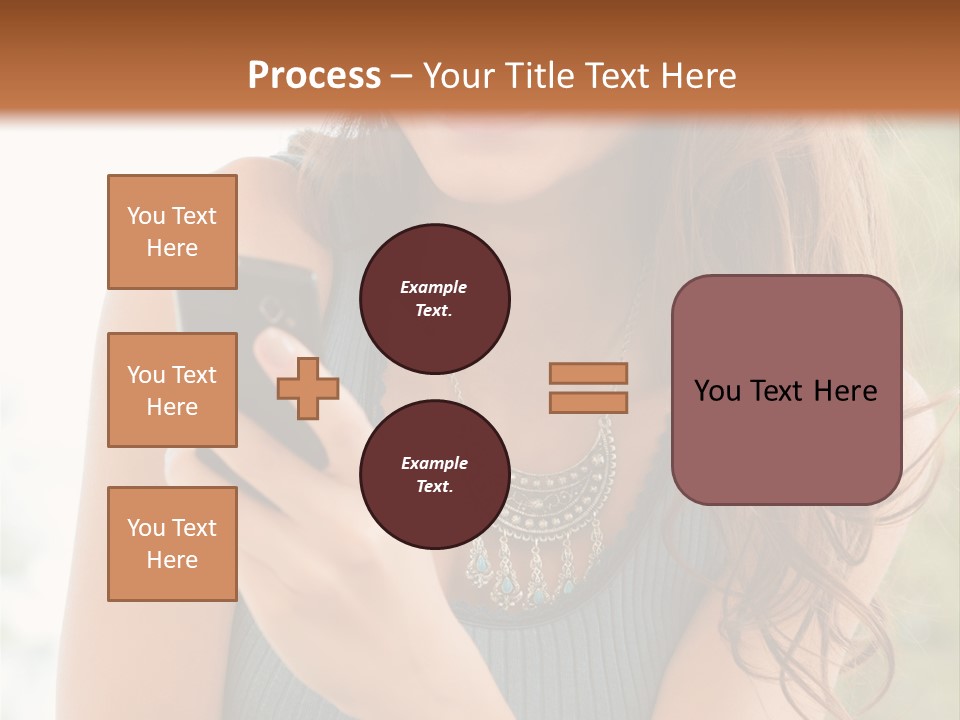 Wireless Girl Carefree PowerPoint Template