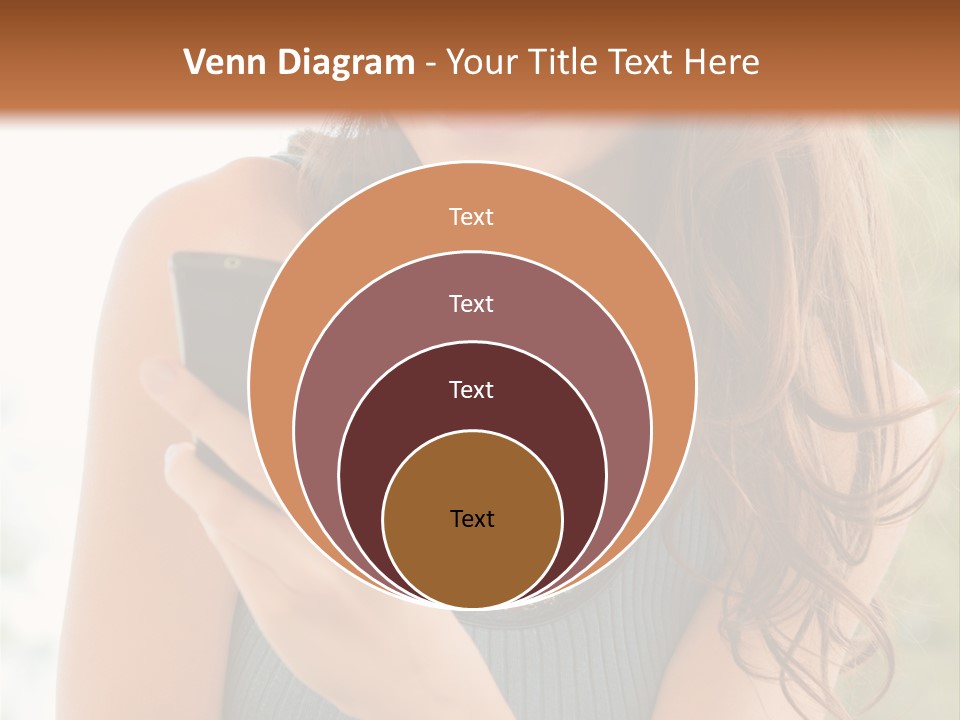 Wireless Girl Carefree PowerPoint Template