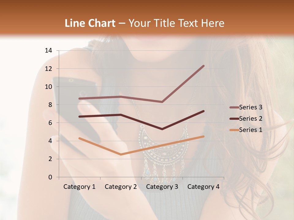 Wireless Girl Carefree PowerPoint Template