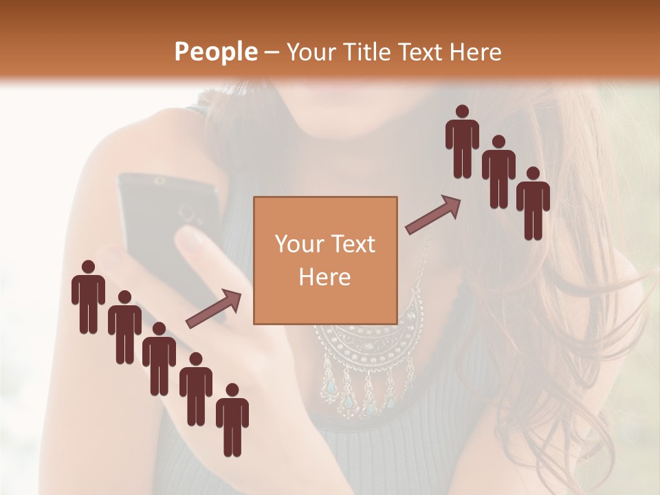 Wireless Girl Carefree PowerPoint Template