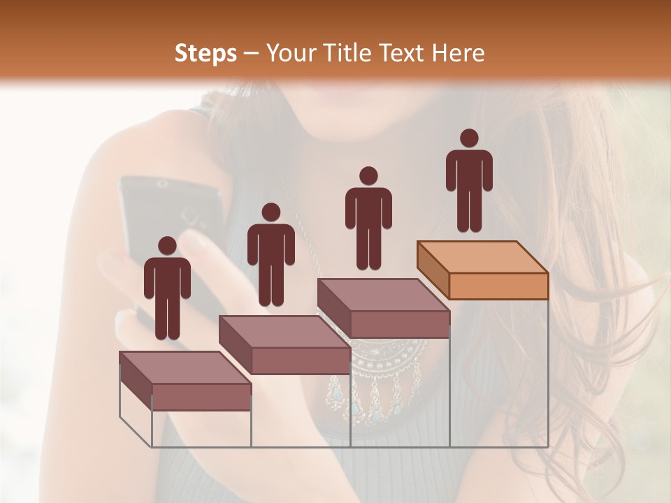 Wireless Girl Carefree PowerPoint Template