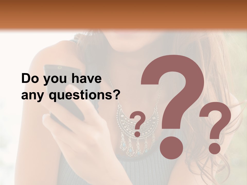 Wireless Girl Carefree PowerPoint Template