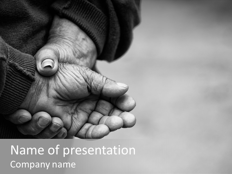 Person Old Grey PowerPoint Template