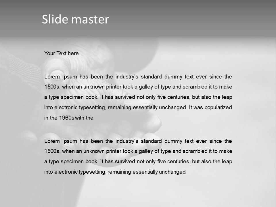 Person Old Grey PowerPoint Template