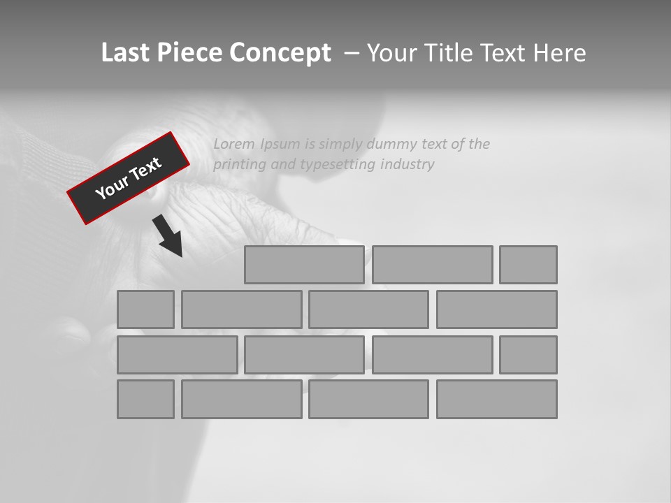 Person Old Grey PowerPoint Template