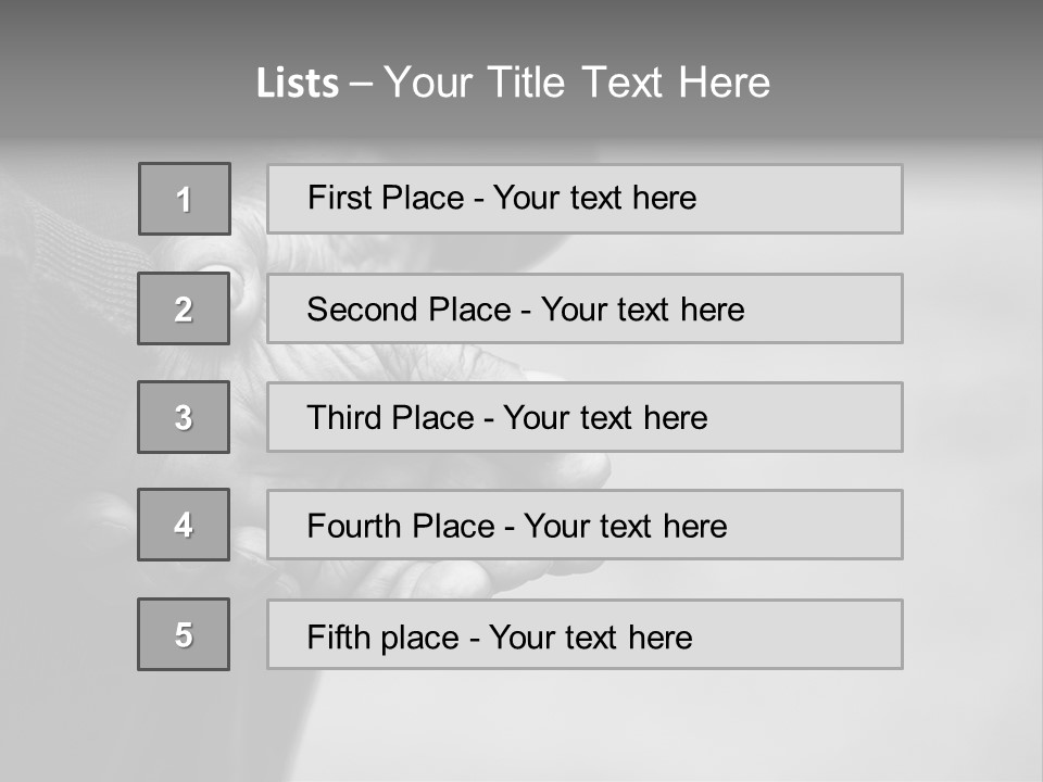 Person Old Grey PowerPoint Template