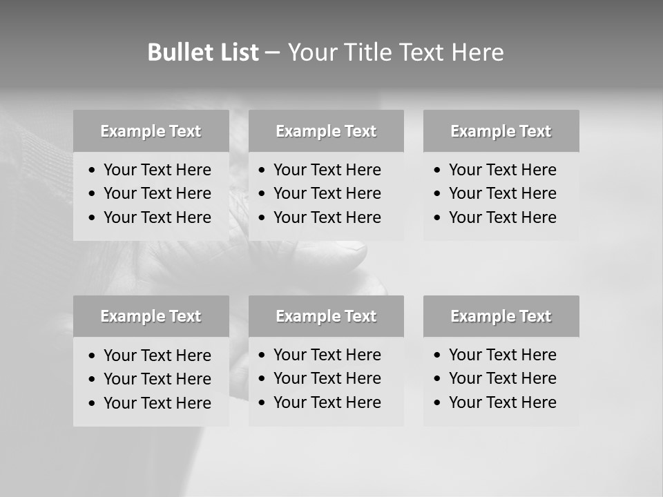 Person Old Grey PowerPoint Template