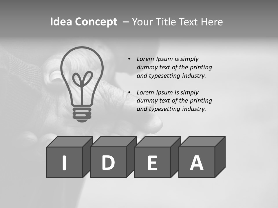 Person Old Grey PowerPoint Template