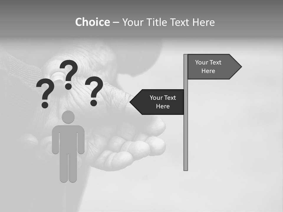 Person Old Grey PowerPoint Template