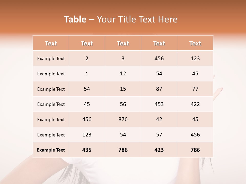 Beautiful Hand Hair PowerPoint Template