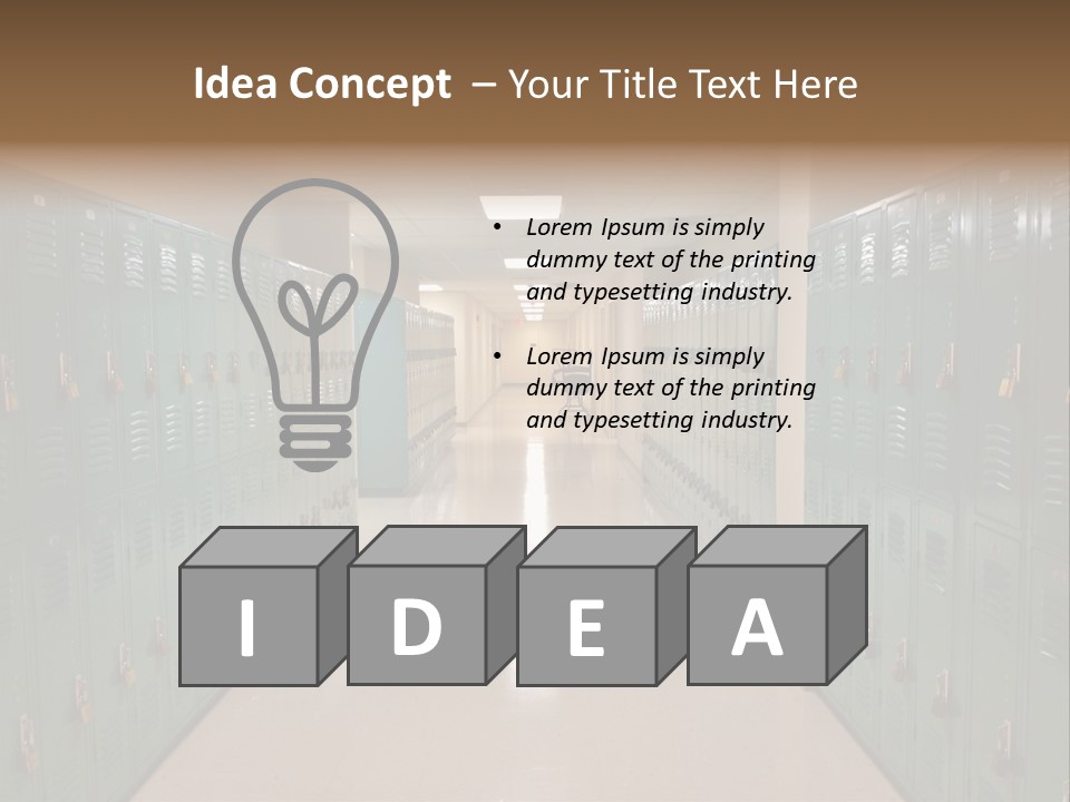 American Room Lock And Key PowerPoint Template