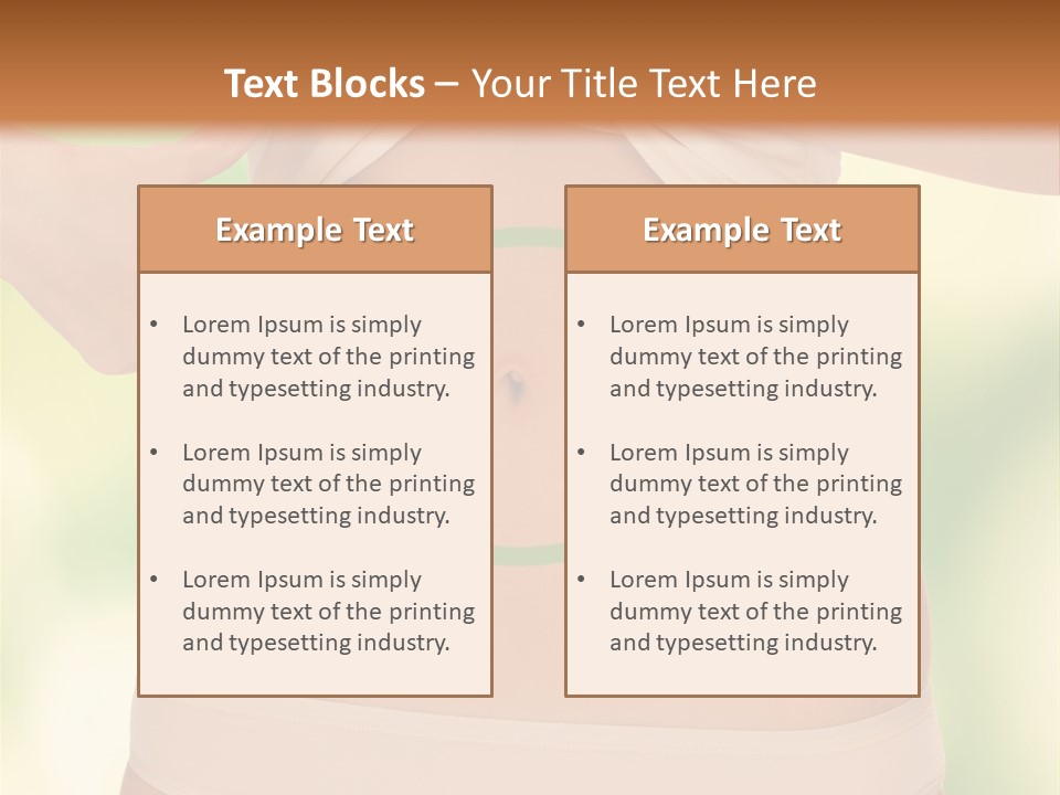 Slim Care People PowerPoint Template