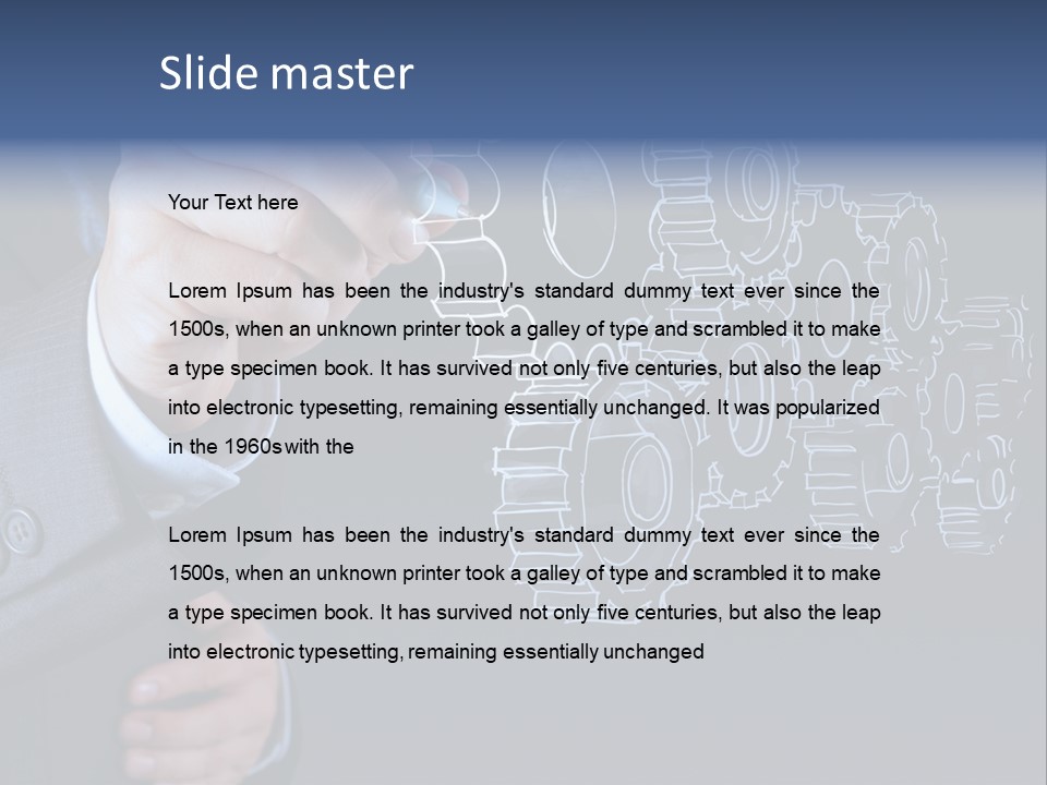 Energy Partner Cogwheel PowerPoint Template