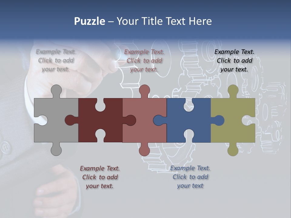Energy Partner Cogwheel PowerPoint Template
