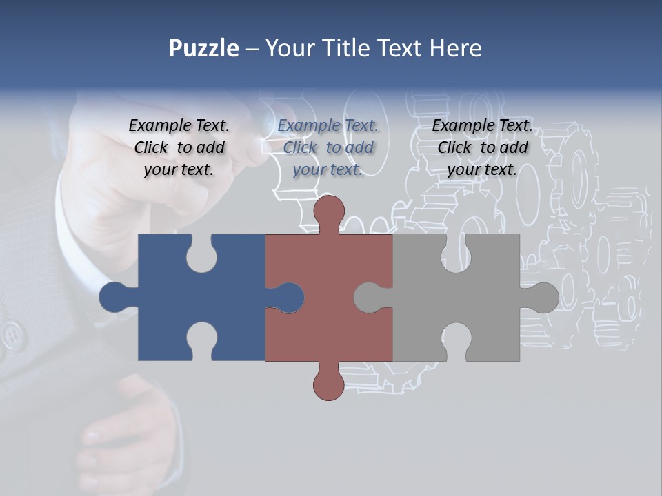 Energy Partner Cogwheel PowerPoint Template