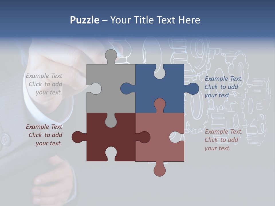 Energy Partner Cogwheel PowerPoint Template