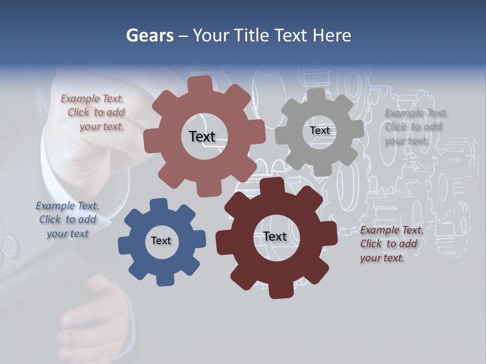 Energy Partner Cogwheel PowerPoint Template