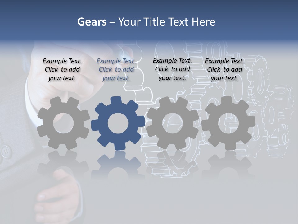 Energy Partner Cogwheel PowerPoint Template