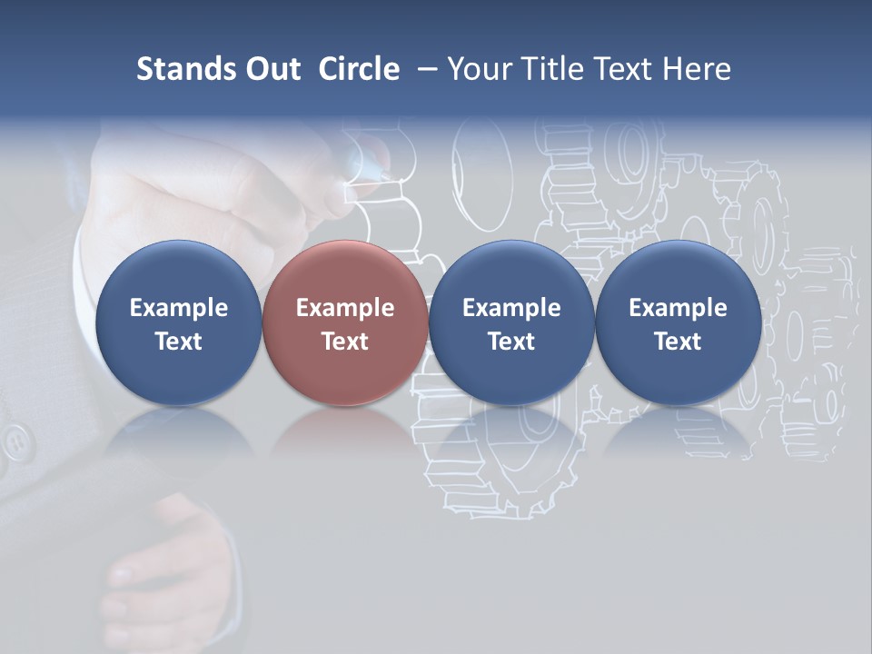 Energy Partner Cogwheel PowerPoint Template