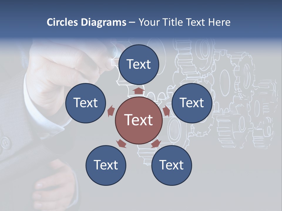 Energy Partner Cogwheel PowerPoint Template