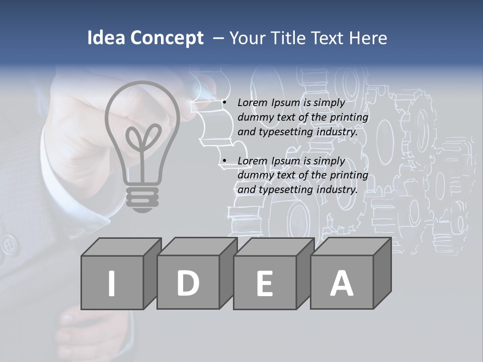 Energy Partner Cogwheel PowerPoint Template