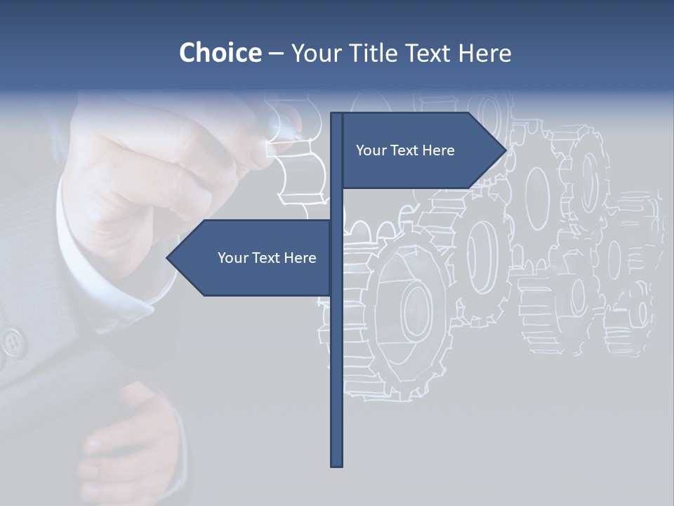 Energy Partner Cogwheel PowerPoint Template