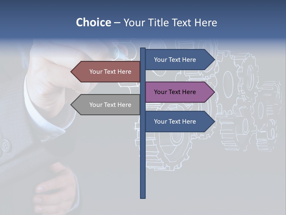Energy Partner Cogwheel PowerPoint Template