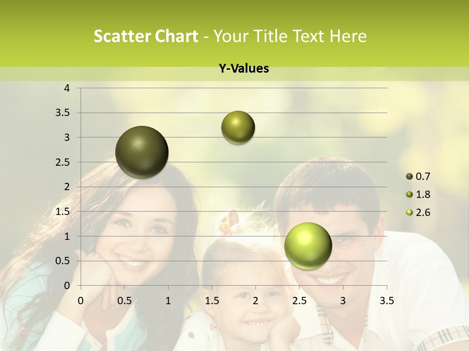 A Family Laying In The Grass With A Green Background PowerPoint Template