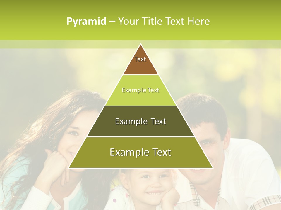 A Family Laying In The Grass With A Green Background PowerPoint Template