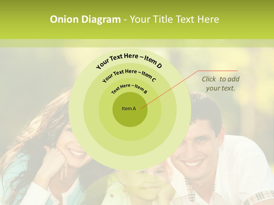 A Family Laying In The Grass With A Green Background PowerPoint Template