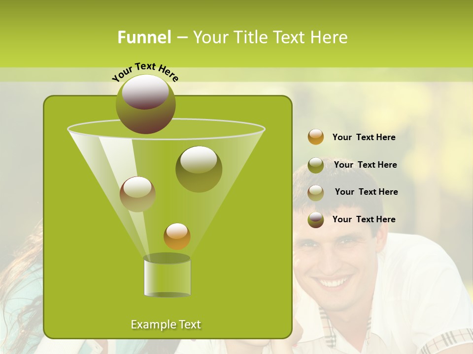 A Family Laying In The Grass With A Green Background PowerPoint Template