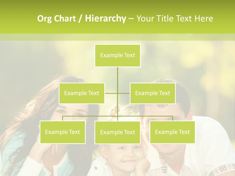A Family Laying In The Grass With A Green Background PowerPoint Template