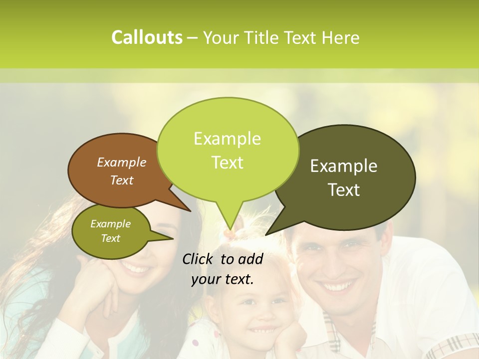 A Family Laying In The Grass With A Green Background PowerPoint Template