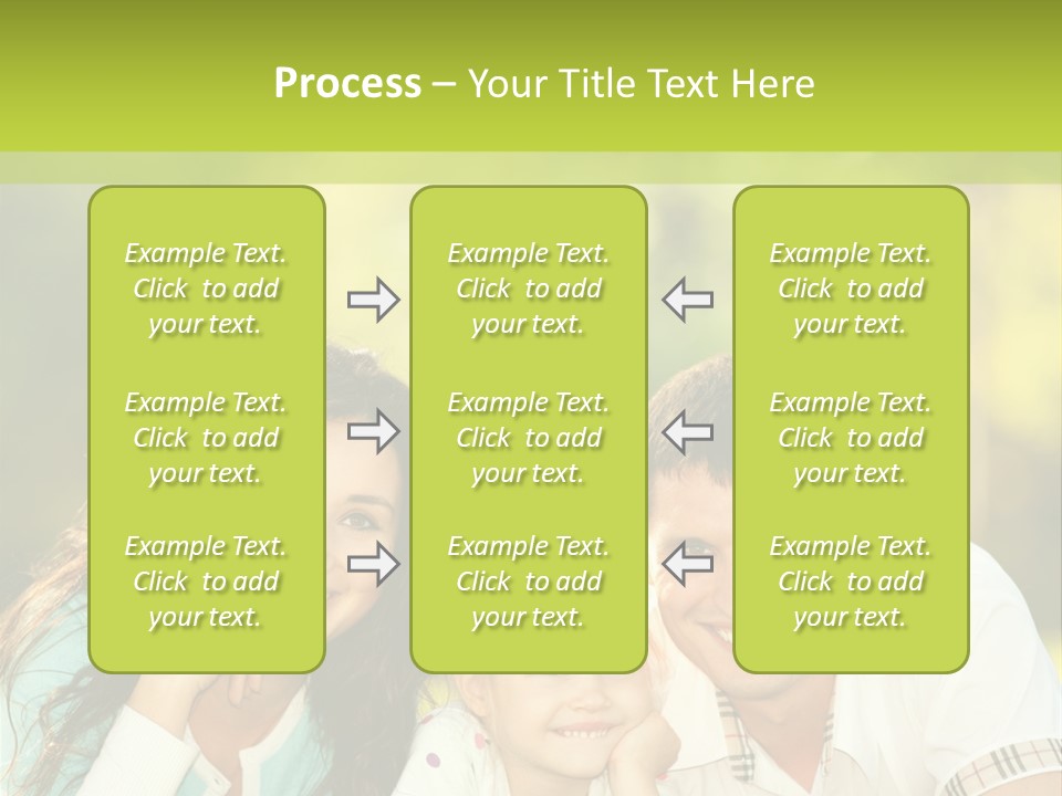A Family Laying In The Grass With A Green Background PowerPoint Template