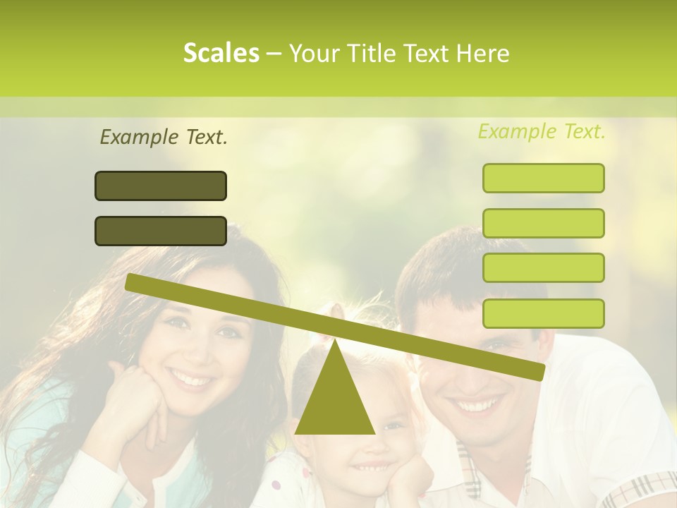A Family Laying In The Grass With A Green Background PowerPoint Template