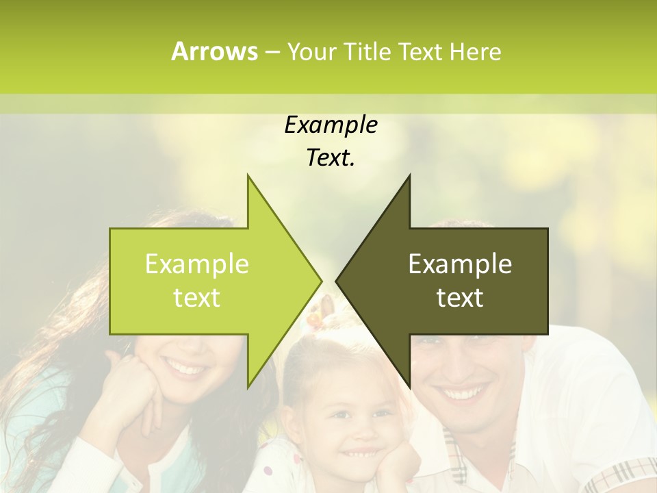 A Family Laying In The Grass With A Green Background PowerPoint Template