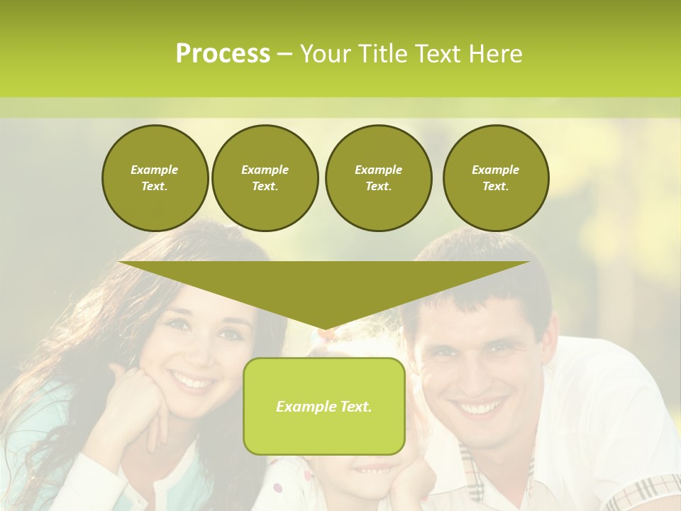 A Family Laying In The Grass With A Green Background PowerPoint Template