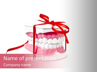 Toy Ribbon Isolated On White PowerPoint Template