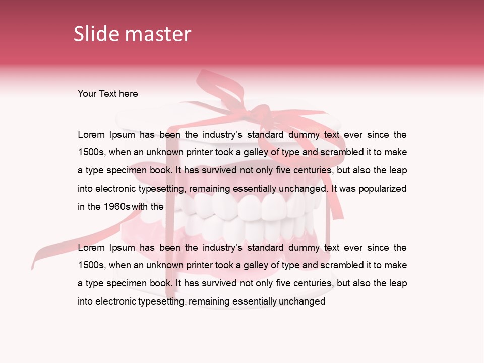 Toy Ribbon Isolated On White PowerPoint Template