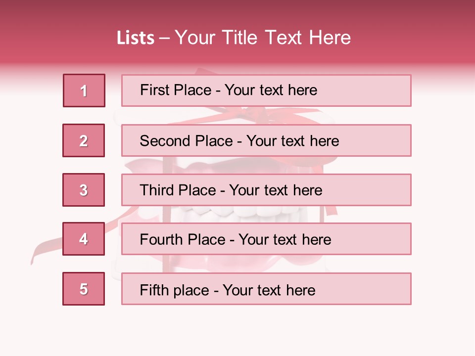 Toy Ribbon Isolated On White PowerPoint Template