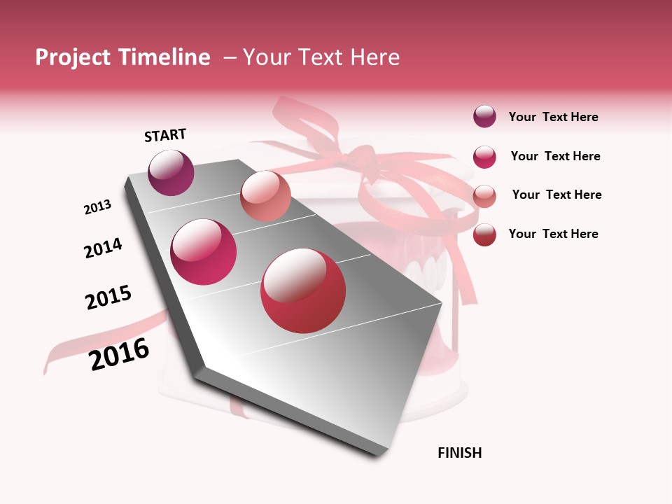 Toy Ribbon Isolated On White PowerPoint Template