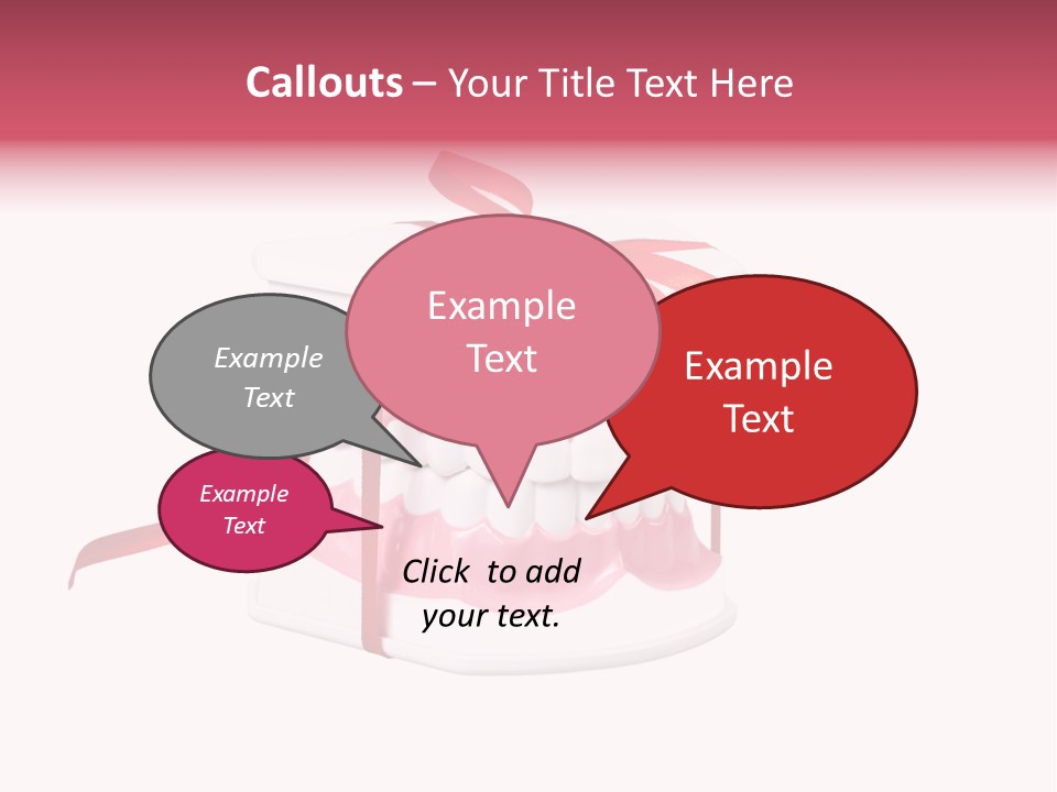 Toy Ribbon Isolated On White PowerPoint Template