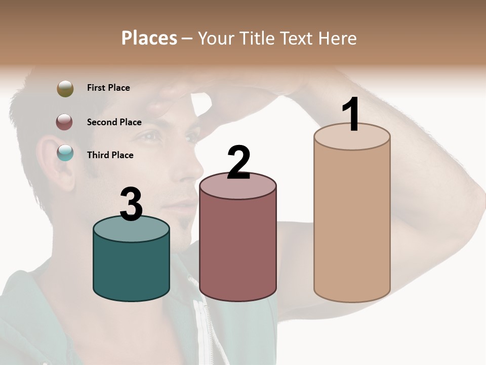 A Man Is Holding His Hand To His Head PowerPoint Template