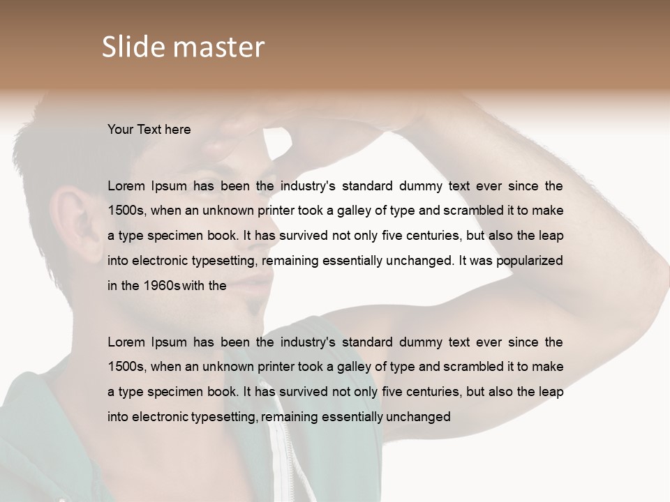 A Man Is Holding His Hand To His Head PowerPoint Template