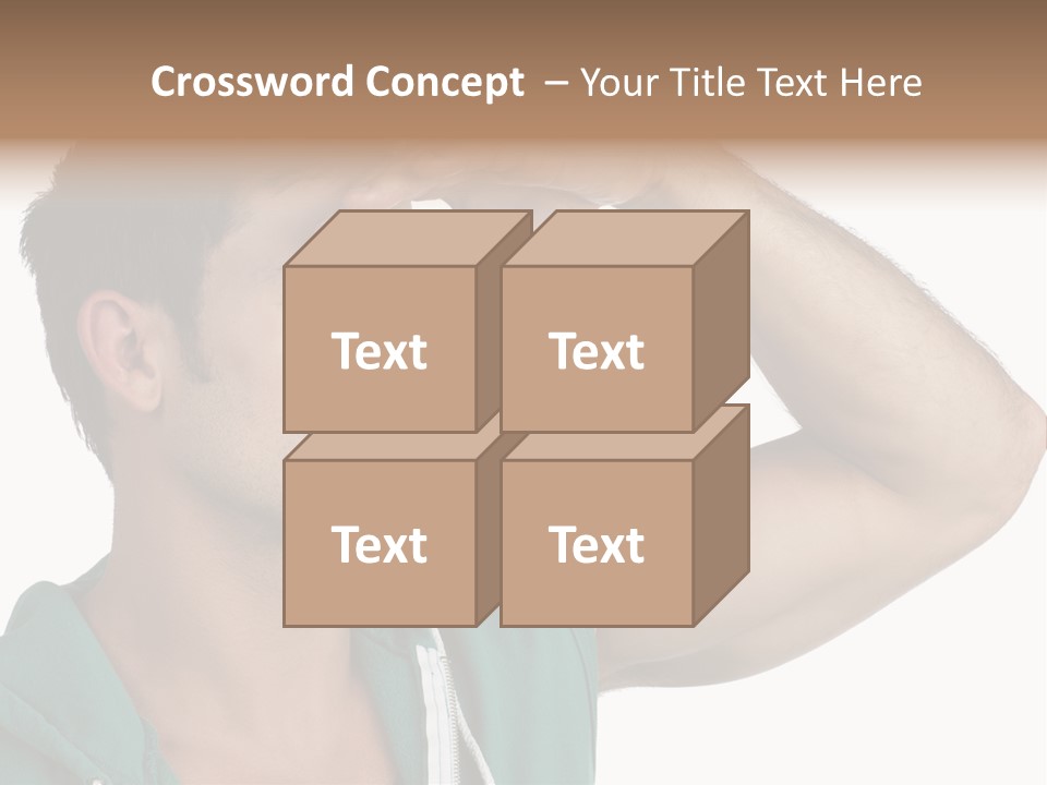 A Man Is Holding His Hand To His Head PowerPoint Template