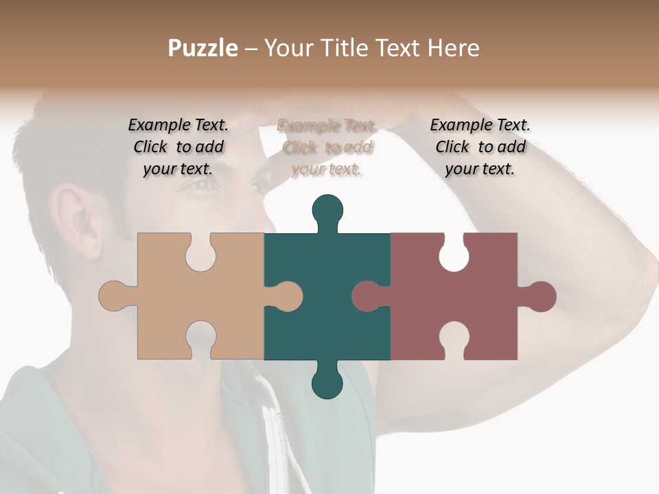 A Man Is Holding His Hand To His Head PowerPoint Template