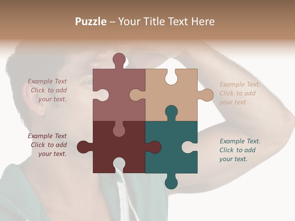 A Man Is Holding His Hand To His Head PowerPoint Template