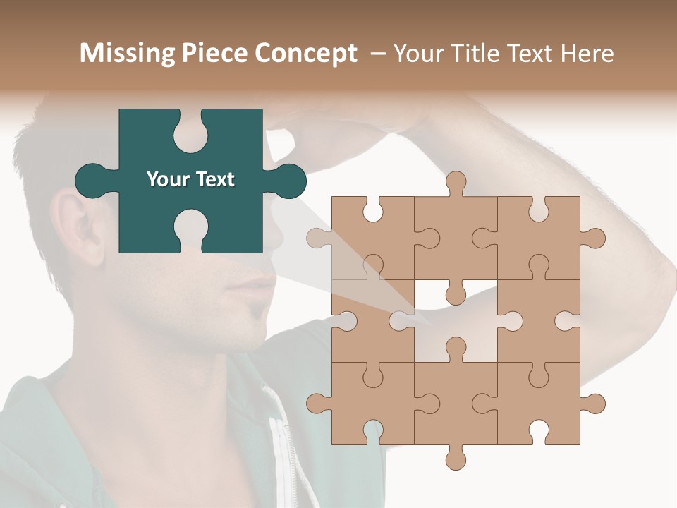 A Man Is Holding His Hand To His Head PowerPoint Template