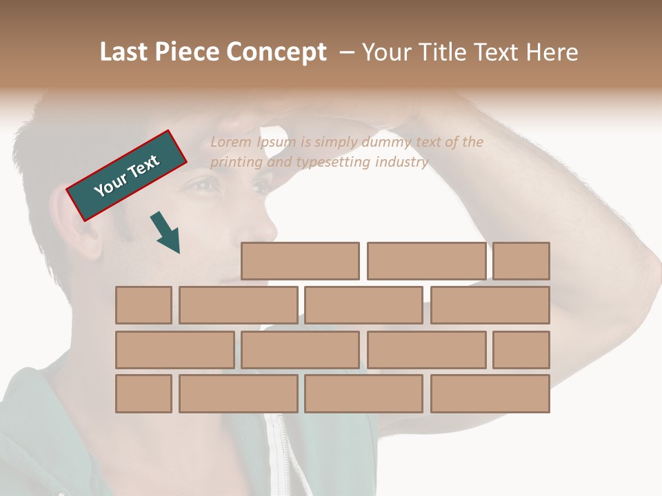A Man Is Holding His Hand To His Head PowerPoint Template