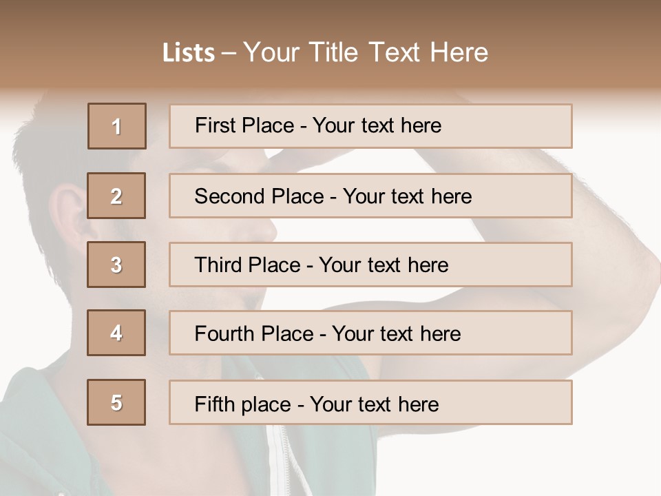 A Man Is Holding His Hand To His Head PowerPoint Template